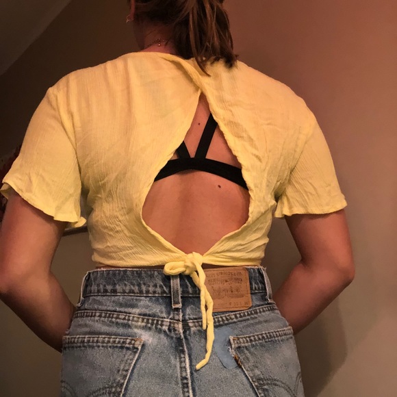Yellow Crop Top - Picture 3 of 3